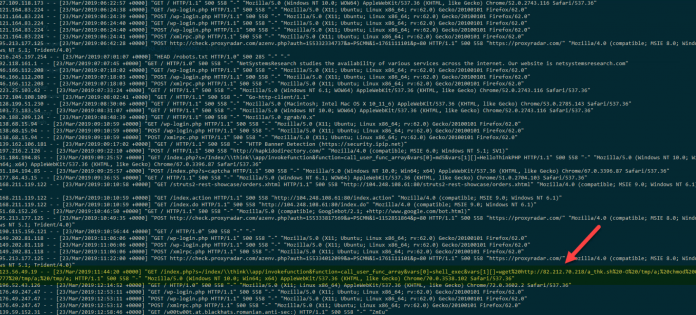docker logs attempted hack