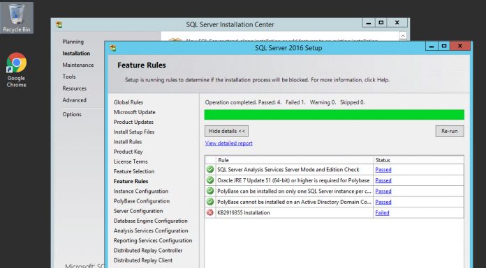 KB2919355 Update on Windows Server 2012 R2 Windows Server 2012 RS KB2919355 During SQL Server Installation